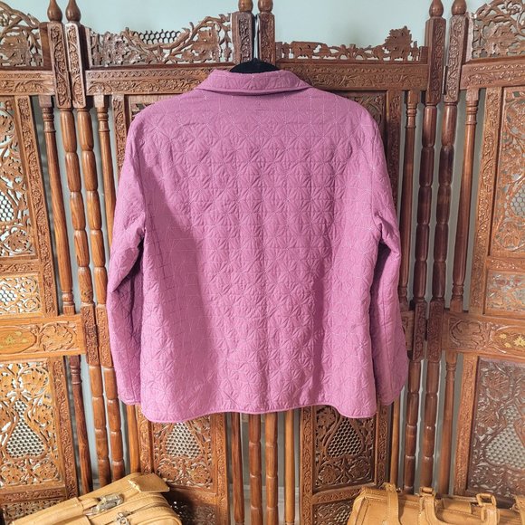 Purple Quilted Coat Alfred Dunner Embroidered Shaket - Picture 3 of 7